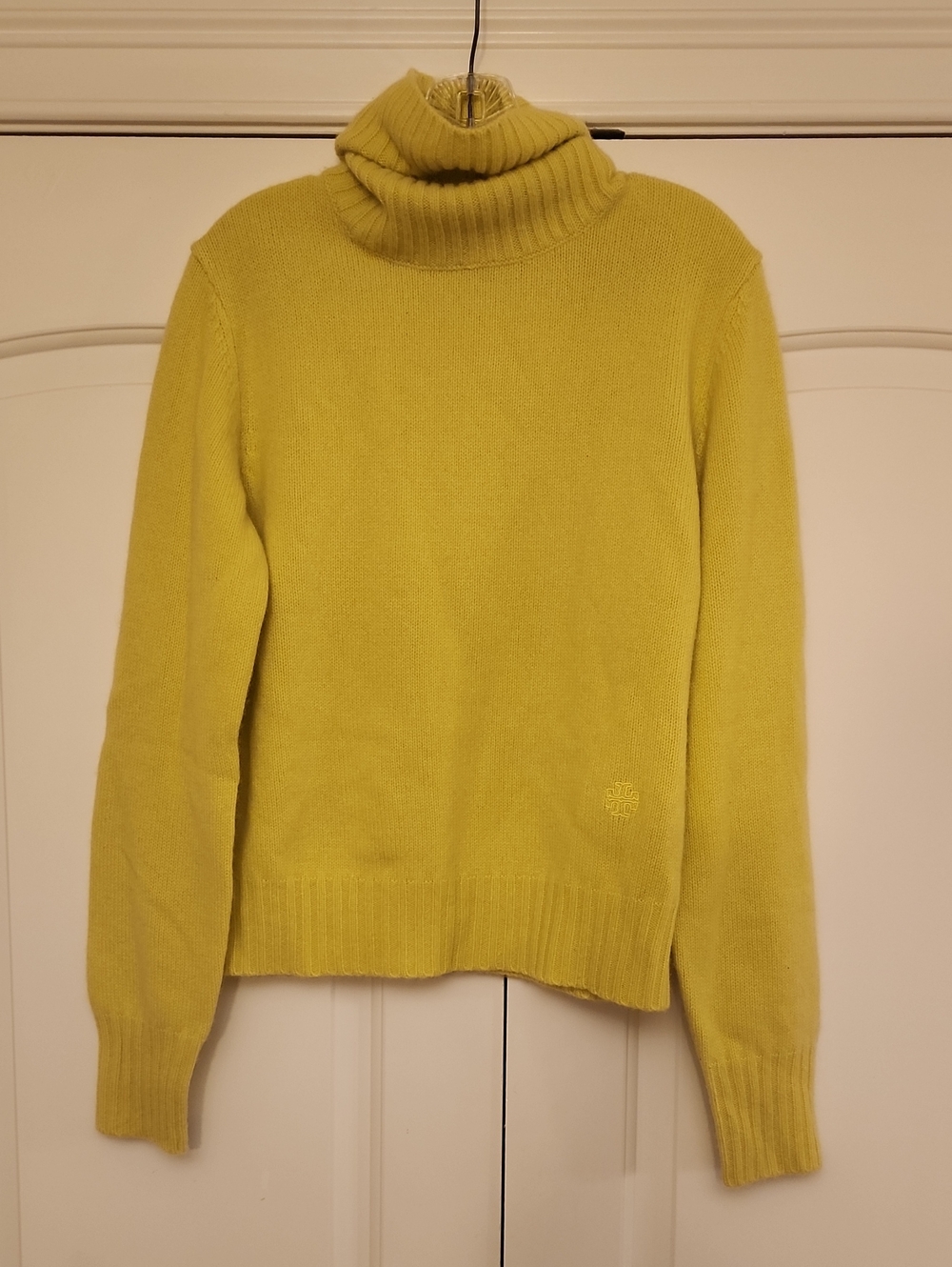 Tory Burch Chartreuse Yellow Turtleneck Pullover